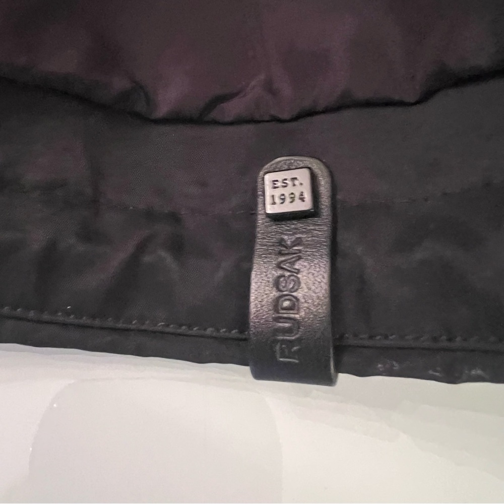 RUDSAK Mona 3-in-1 Fur Trim Parka Black Gold Hardware Luxury Winter Coat - Picture 12 of 16